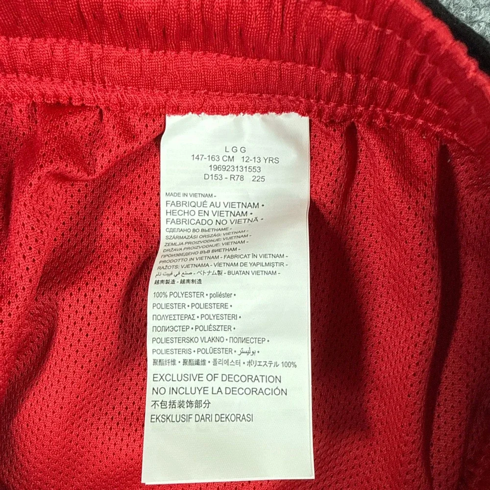 Jordan Boys Large 12-13 Yrs Gym Red Mesh Athletic Basketball Shorts NWT